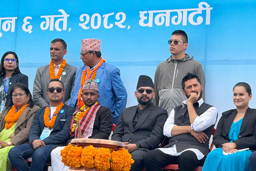 Balendra Shah at Rashtriya Swatantra Party rally in Dhangadhi ahead of Nepal election 2026