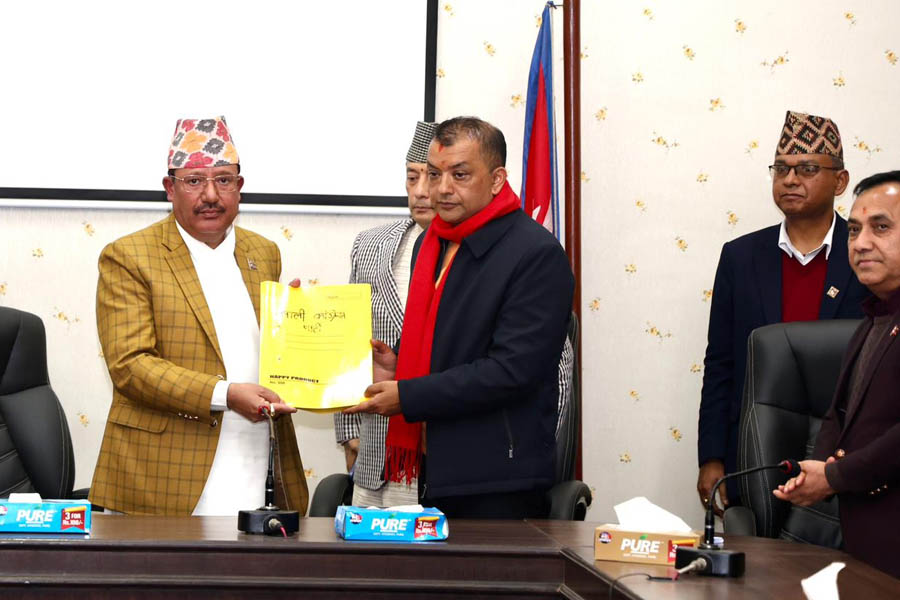 Gagan Thapa officially recognized as Nepali Congress President by the Election Commission in Kathmandu following the special general convention.
