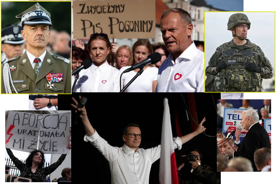 Poland political turmoil - Generals resign amid tense election atmosphere as PiS faces tight race against opposition Civic Coalition