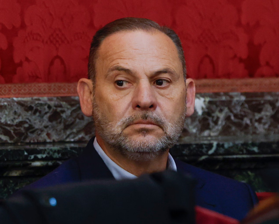 José Luis Ábalos attends a hearing in his supreme court trial in Madrid in April.