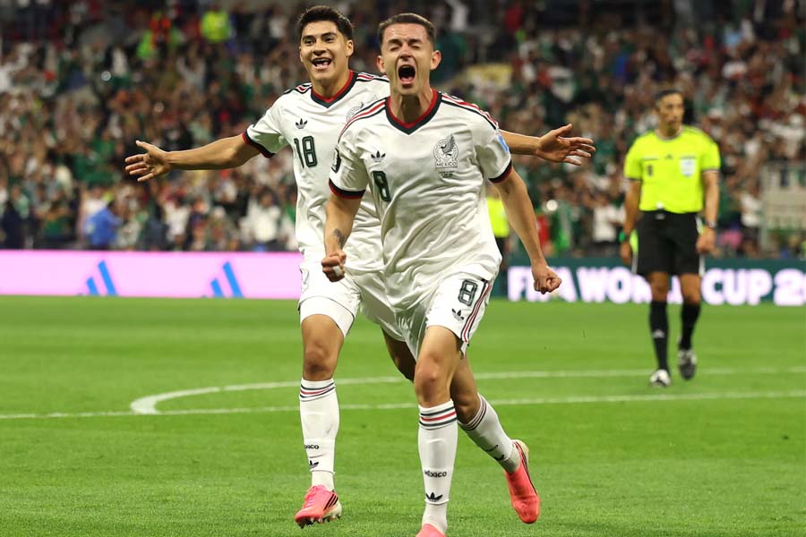 Alvaro Fidalgo scores his side's third goal as Mexico demolish Czechia at the Azteca Stadium. The substitute slammed in a third in injury time to cap a dominant performance.