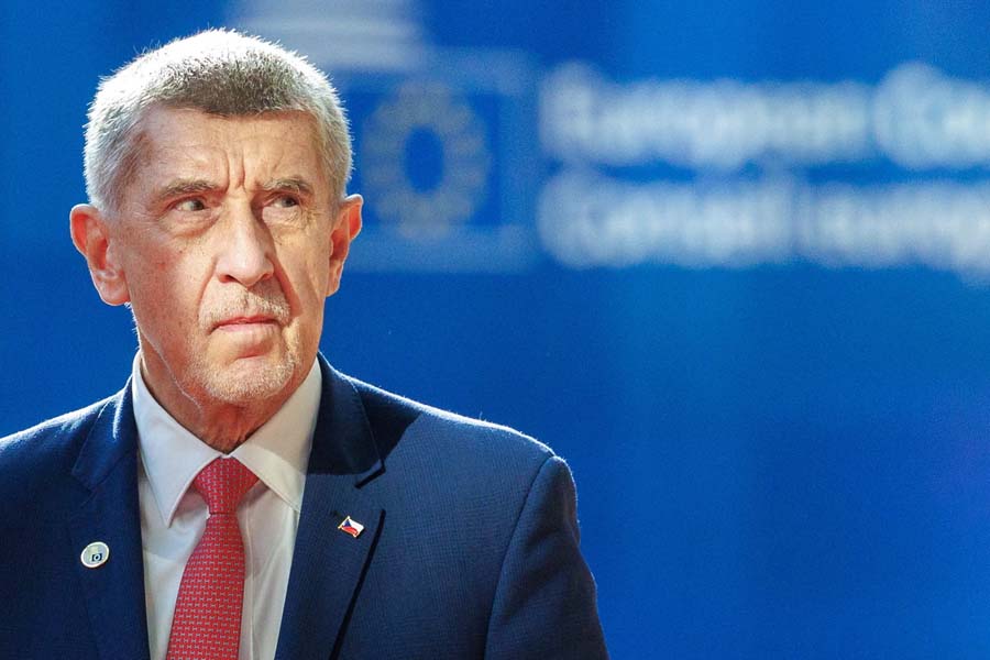 Czech Republic's Prime Minister Andrej Babiš arrives at a European Council summit in Brussels, Belgium