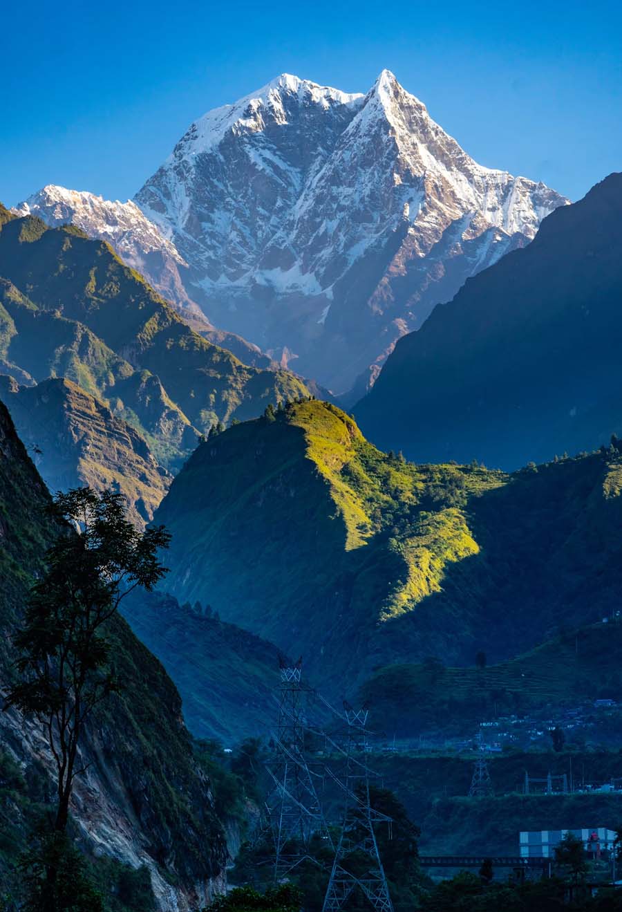 Hydropower infrastructure and mountain rivers in Annapurna Rural Municipality, Myagdi, where expanding hydropower projects are driving economic growth and development.