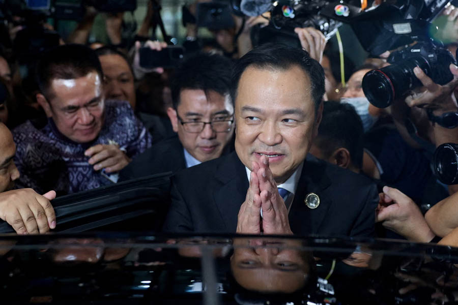 Anutin Charnvirakul, Thailand’s new prime minister, pro-cannabis advocate and karaoke-loving politician, smiling after election victory.