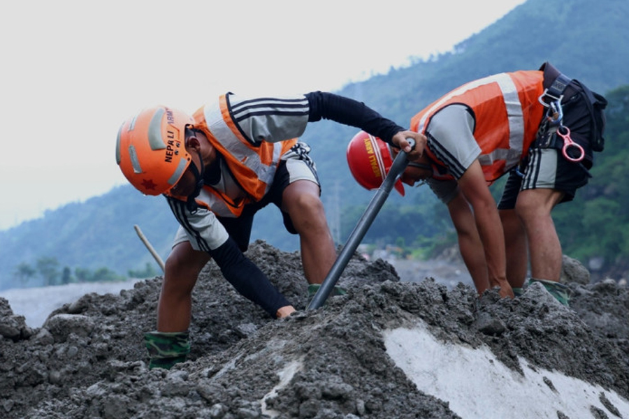 Army deployed for rescue and search in flood-affected areas of Rasuwa.