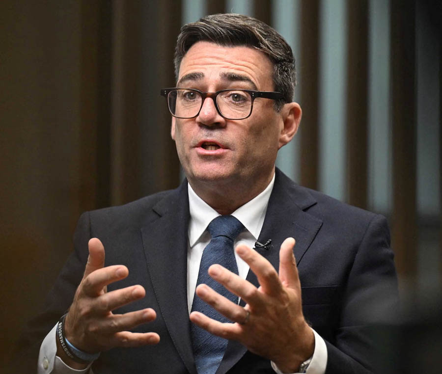 Andy Burnham says he will disagree with Trump in public if necessary. PM promises to 'defend national interest before anything else' in first big broadcast interview since entering No 10. Burnham speaking to Laura Kuenssberg at No 10 North in Manchester.