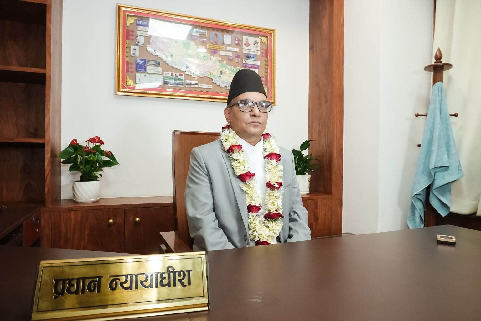 Chief Justice Sharma speaking about protecting judicial independence