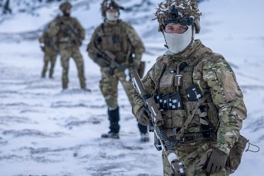 Danish military personnel in Greenland with equipment, reportedly including explosives to disable runways as a defensive measure during heightened Arctic tensions in 2026.