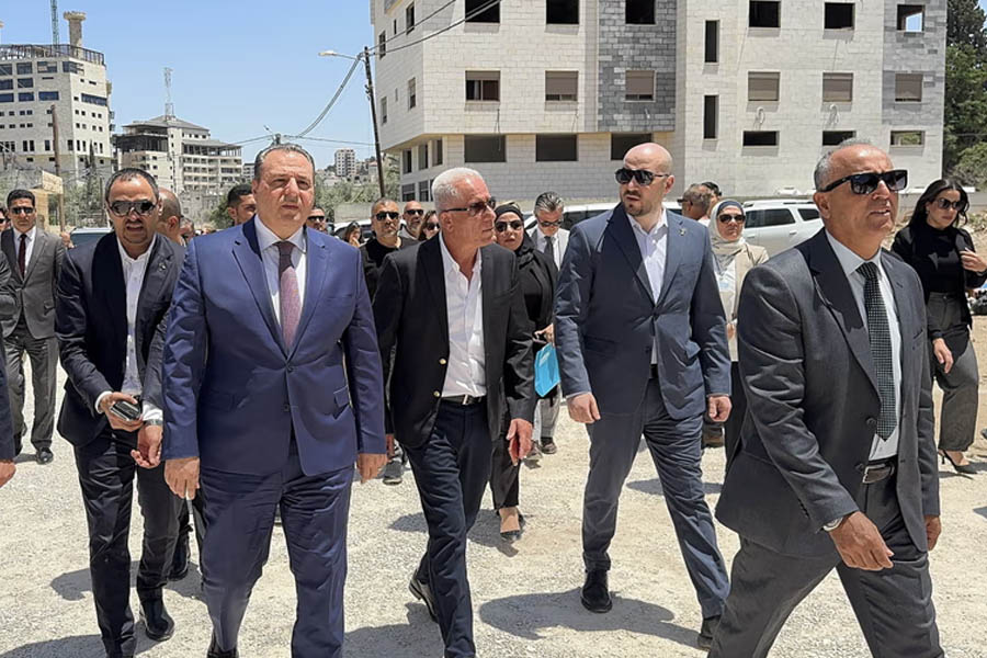 The diplomatic delegation visits the Jenin refugee camp and conducts inspections in the West Bank.