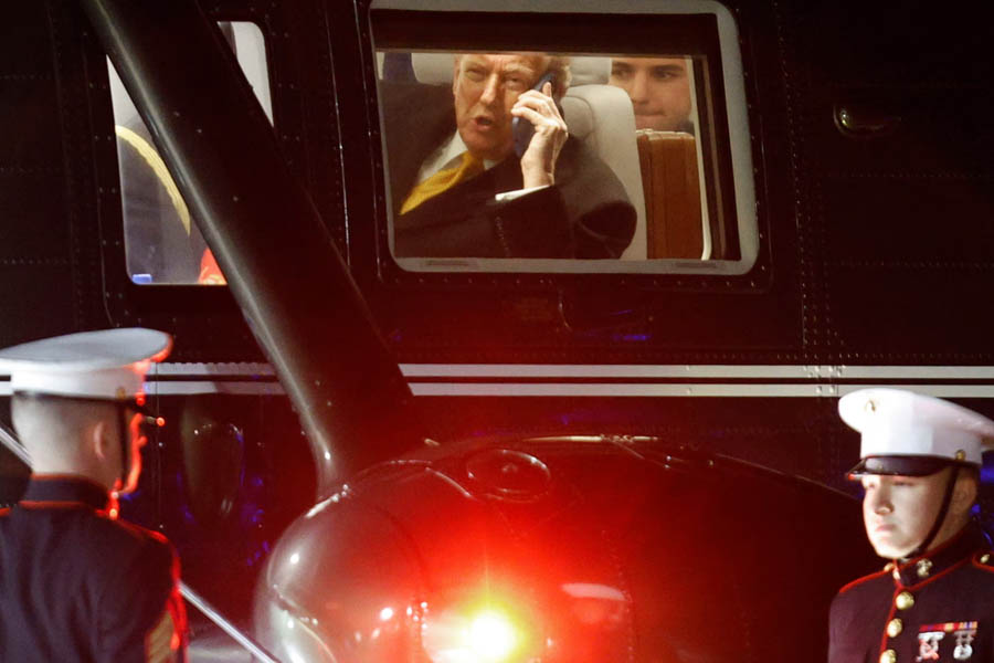 Donald Trump speaking from Florida, proposing to redirect Obamacare funds to citizens during the U.S. government shutdown.