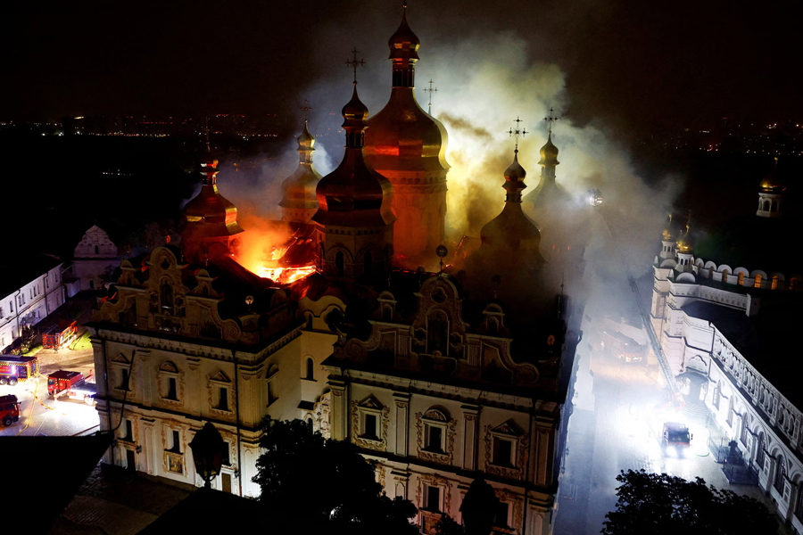 Holy Fire: Russia Strikes Unesco Cathedral in Kyiv as G7 Gathers in France — Zelenskyy Calls It 'One of Russia's Most Serious Crimes Against Christian Culture'