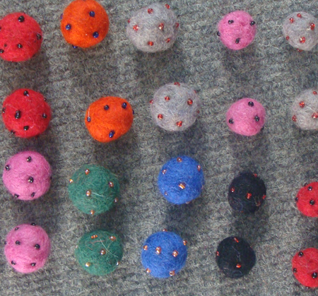 Felt Wool Beads