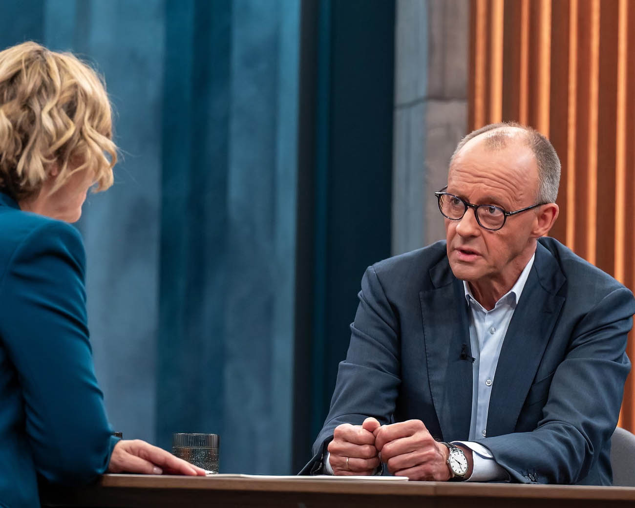 Merz with Caren Miosga on ARD
