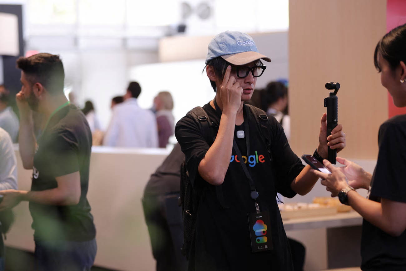 People at the Google I/O developer conference in Mountain View on Tuesday, where the company unveiled its biggest AI-powered search overhaul in nearly 30 years.
