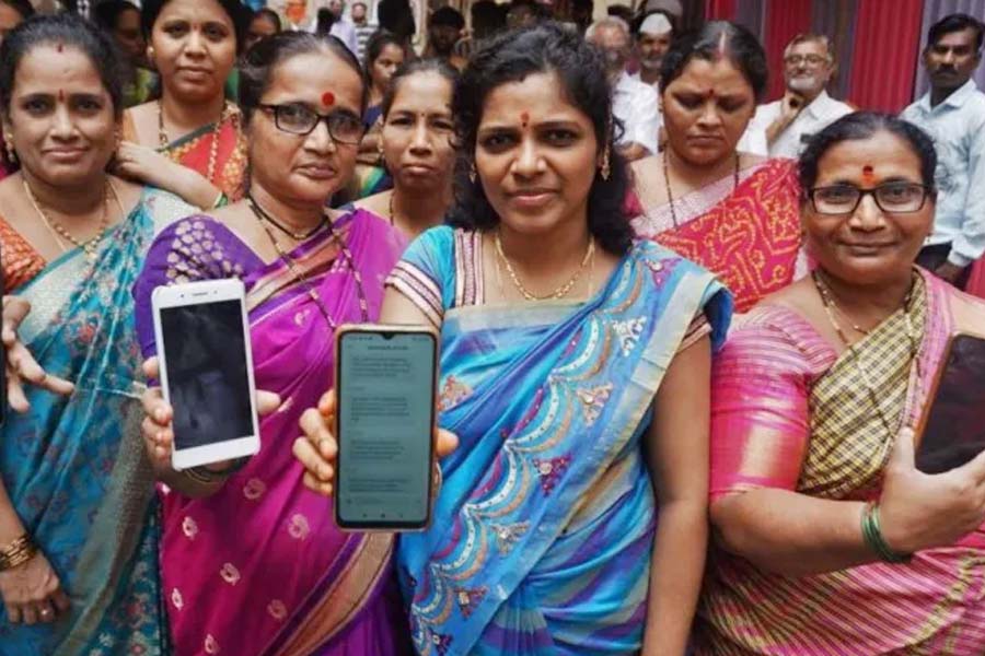 Women beneficiaries of India's cash transfer schemes, which have grown 20-fold to nearly $30bn