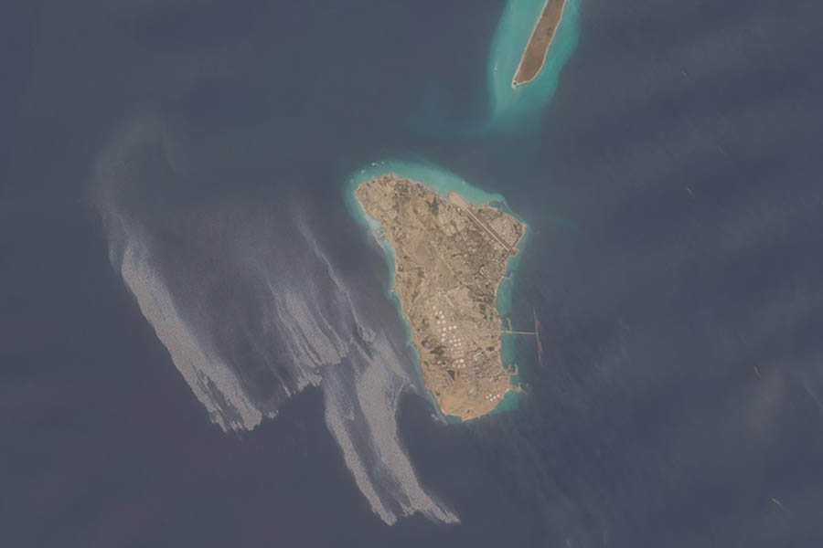 Satellite imagery appears to show an oil slick spreading off Iran’s Kharg Island, a critical oil export terminal at the heart of Tehran’s energy economy.