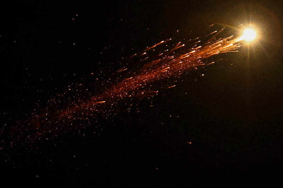 Iranian missile flying toward Israel during the escalating U.S.–Israel conflict with Iran on March 11, 2026.