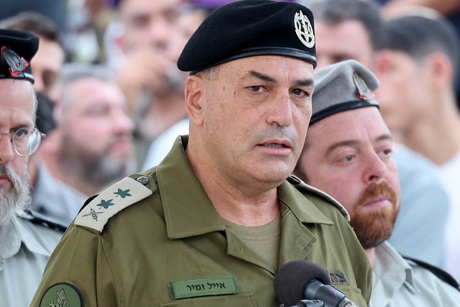 Eyal Zamir speaking to Israeli soldiers, stating that Israel has operational control over large parts of the Gaza Strip.