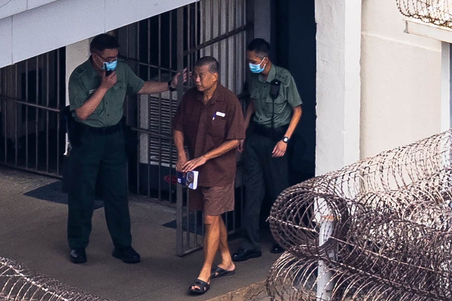 Jimmy Lai in Stanley prison Hong Kong