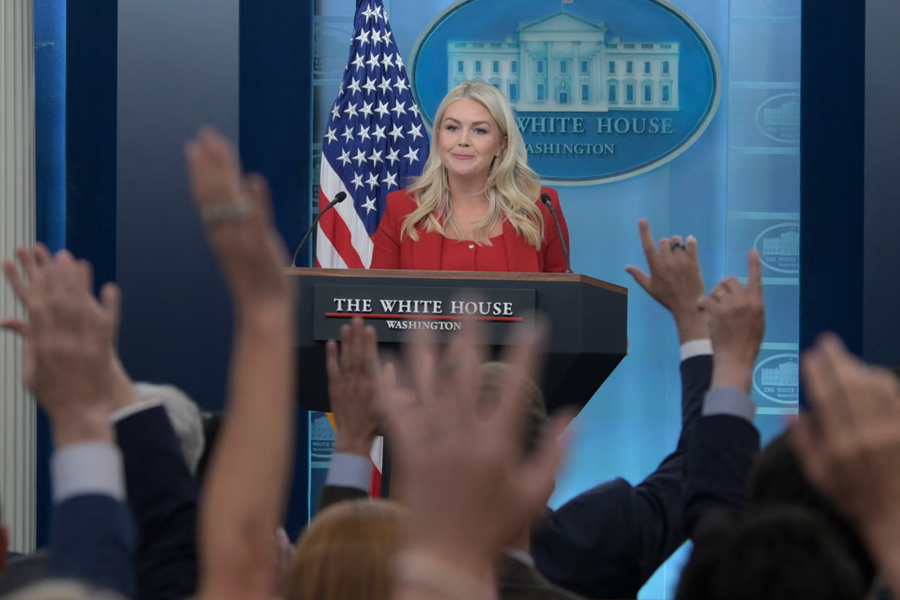 Karoline Leavitt on 23 July 2026 at the White House in Washington DC