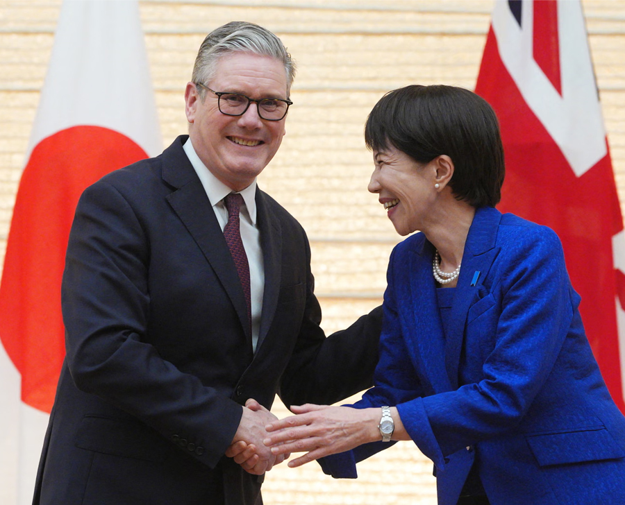 Prime Minister Keir Starmer and Japanese Prime Minister Sanae Takaichi pictured in January after their bilateral meeting in Tokyo. The two leaders will meet in London on Sunday to sign £18bn worth of investment deals.