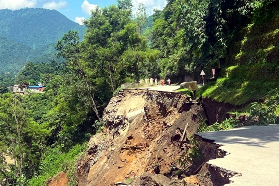 A structure will be built to allow vehicles to drive over gabion walls in Krishnabhir.