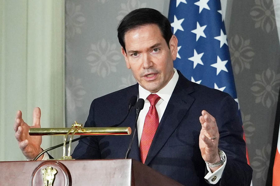 Marco Rubio press conference India