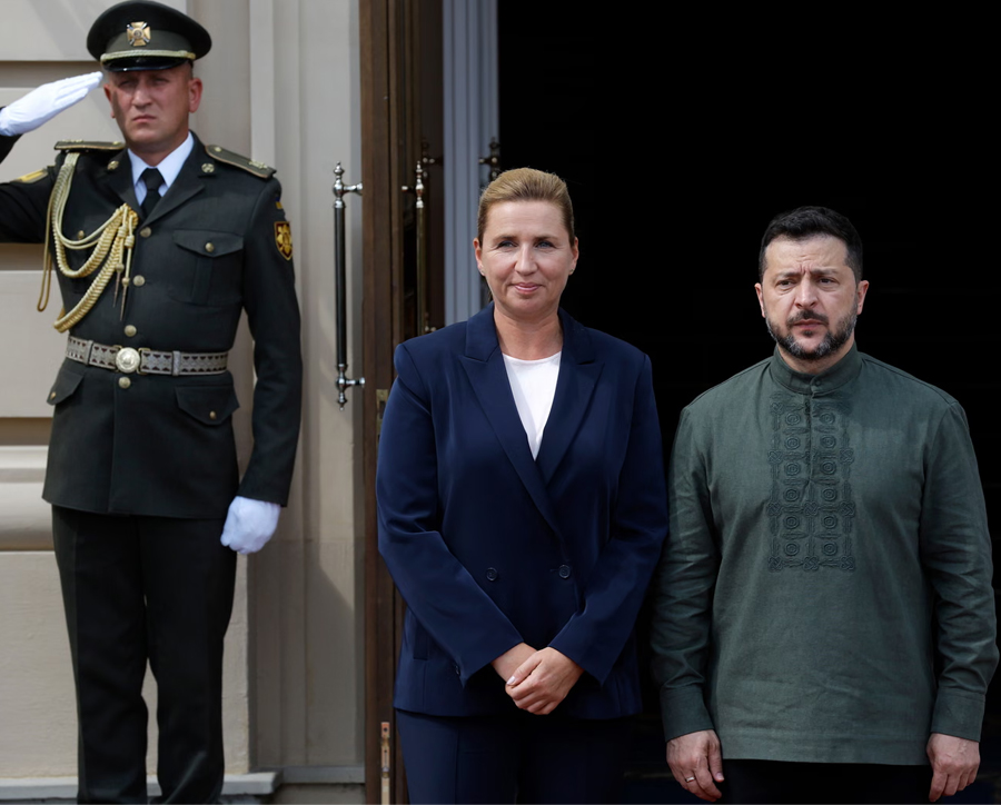 Mette Frederiksen with Zelenskyy