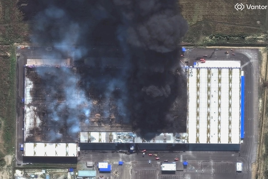 Ozon warehouse fire