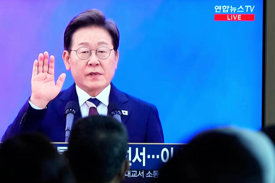 South Korean President Lee Jae-myung has warned that changes in the global order threaten his country’s survival and promised to pursue dialogue with North Korea.