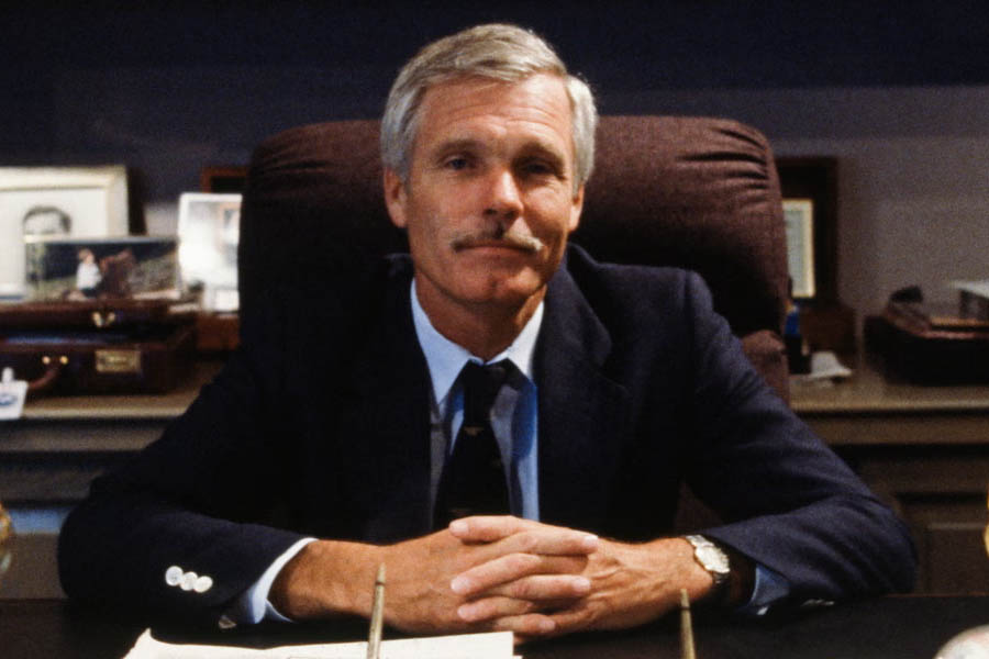 Ted Turner in Atlanta on 5 October 1986, years after launching CNN and revolutionizing the 24-hour news cycle.
