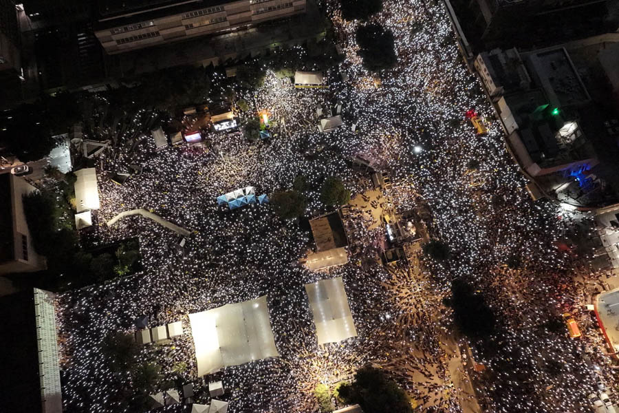 Vast crowds in Tel Aviv rally against the Gaza war, demanding the Israeli government abandon plans to fully occupy Gaza City and agree to a prisoner exchange deal.