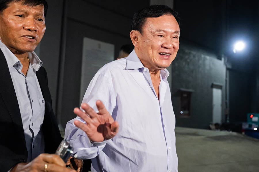 Thaksin Shinawatra, former prime minister of Thailand, seen in Bangkok last week before departing the country ahead of a court ruling that could see him jailed.
