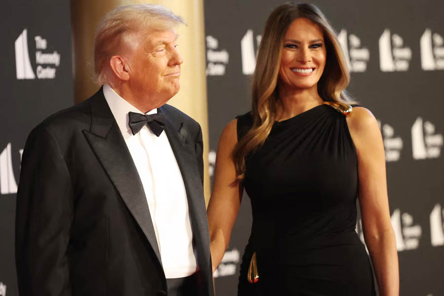 Donald Trump has been booed and cheered while attending the opening night of Les Misérables at the Kennedy Center