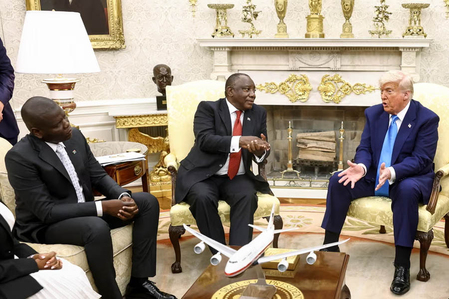 The Oval Office meeting with South Africa’s president, Cyril Ramaphosa