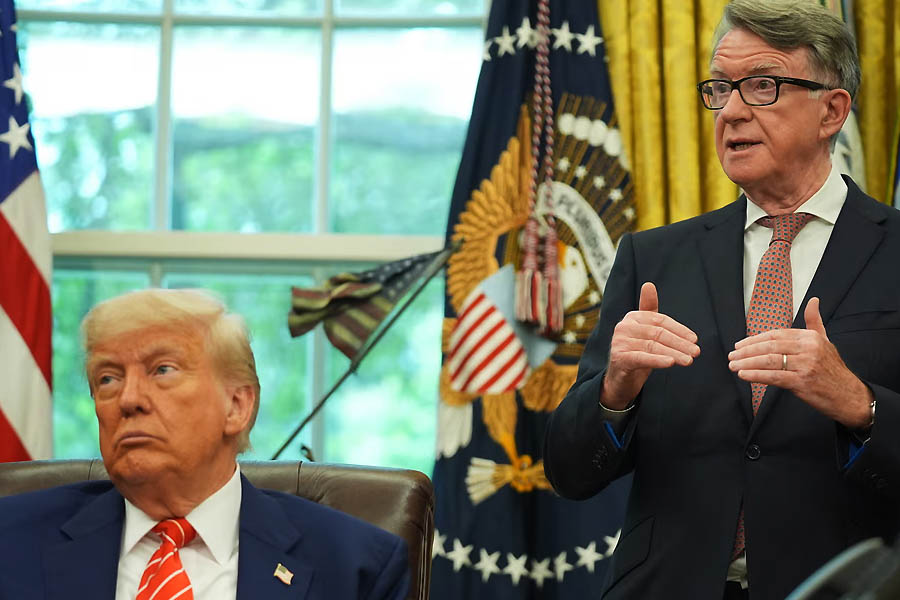 Lord Mandelson confirms Trump’s 10% tariff on UK goods is likely permanent but says the former president will receive a “warm reception” during his second UK state visit.