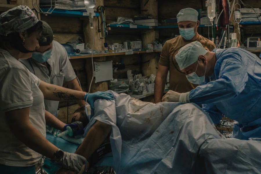 Ukrainian military doctors operate inside a secret underground hospital near Pokrovsk, treating wounded soldiers from Russian drone strikes beneath the battlefield.