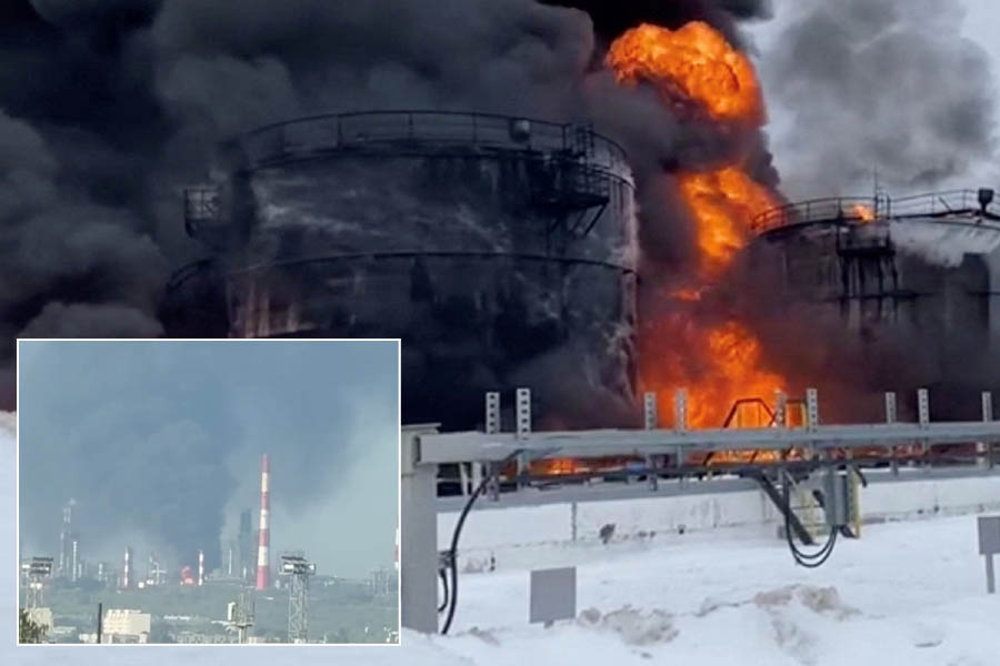 Fire at Syzran oil refinery after Ukrainian drone strike