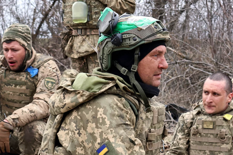 Ukrainian soldiers resting near the frontline in Zaporizhzhia during active conflict operations in Ukraine