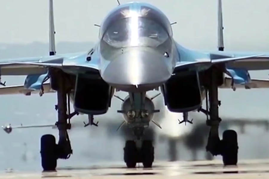 Ukrainian military claims strike on four Su-34 bombers at Marinovka base about 900km from border