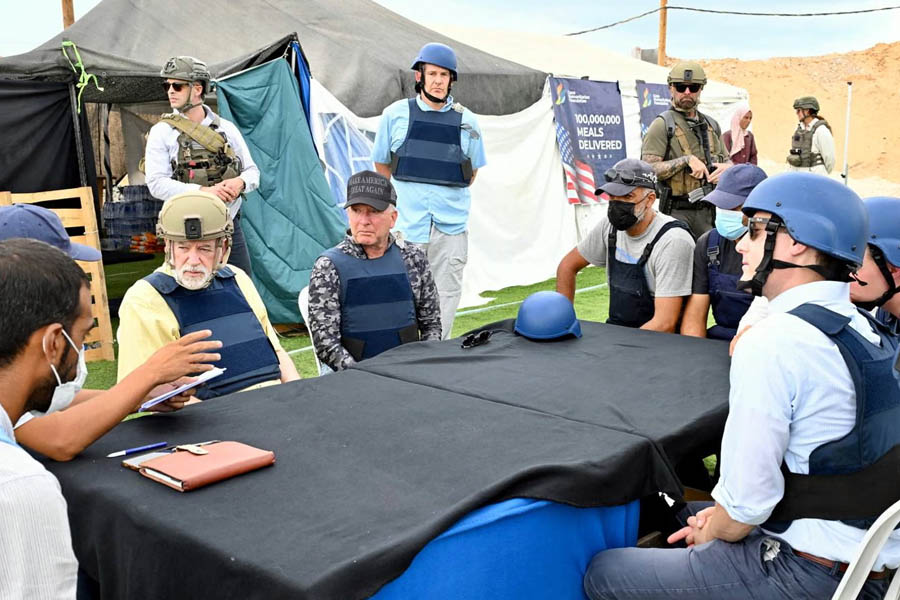 US ambassador to Israel Mike Huckabee and Trump’s envoy Steve Witkoff visit a Gaza Humanitarian Foundation (GHF) aid site in Gaza, as famine and humanitarian crisis deepen.