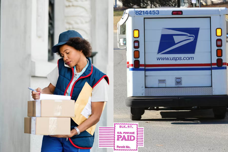 Packages awaiting US customs clearance after new tariff rules requiring 10% to 50% duties on low-value imports.