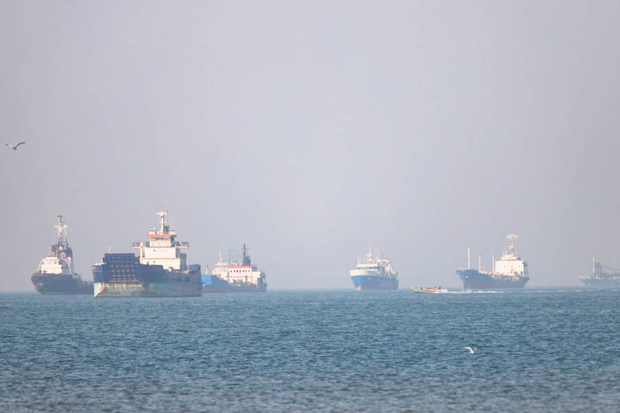 Vessels navigate the strategic Strait of Hormuz near Bandar Abbas in southern Iran early this month, as US forces launch 'self-defence strikes' after Iranian boats were reportedly seen laying mines in the vital waterway.