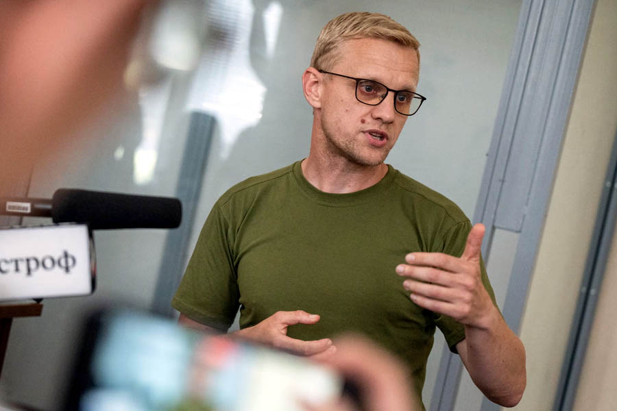 File photo of Vitaliy Shabunin, prominent Ukrainian anti-corruption activist, following his arrest and charges of fraud and military service evasion on 11 July 2025.