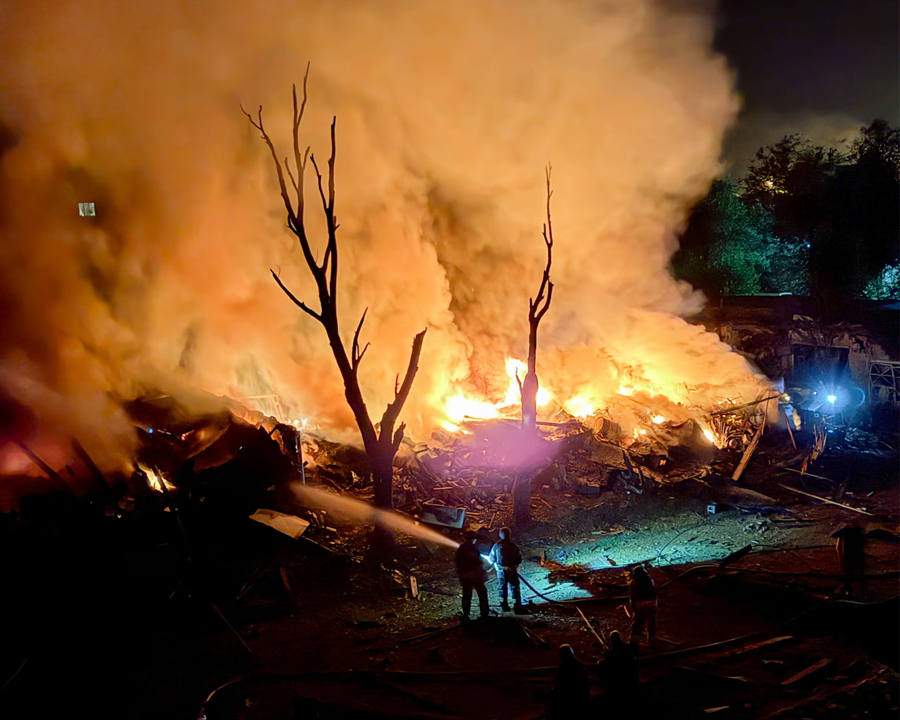 Aftermath of the Russian attack on Zaporizhzhia
